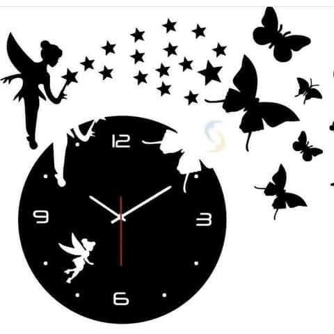 acrylic butterfly clock