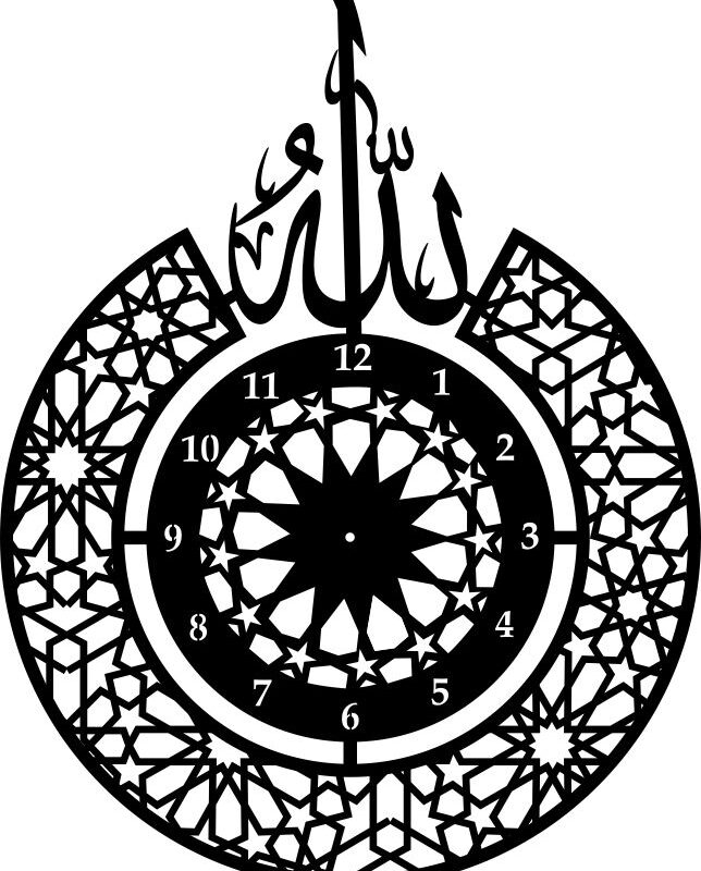 Allah Name Round Acrylic