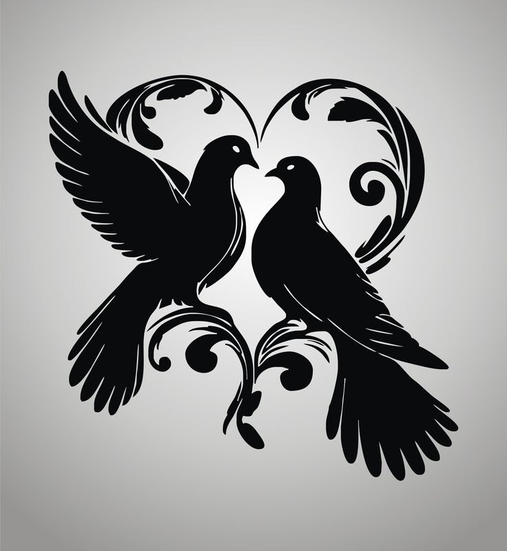 Acrylic Floral Love Doves Acrylic Wall Art