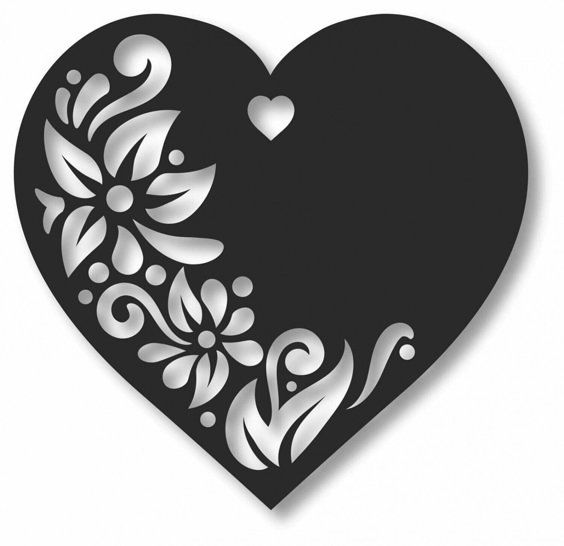 Heart-Shaped Wooden Laser-Cut Wall Art